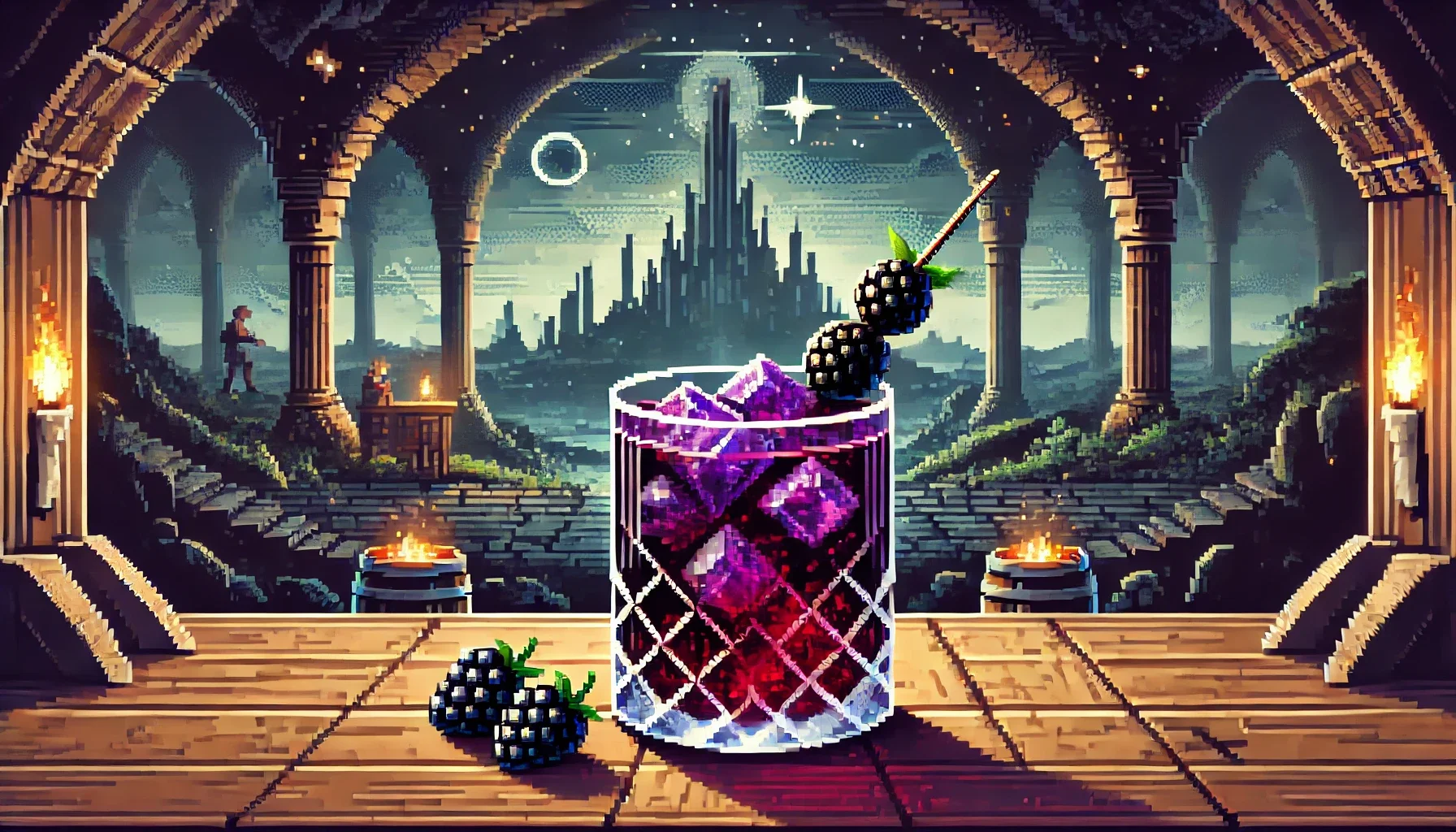 Black Omen Bramble: A Chrono Trigger-Inspired Cocktail