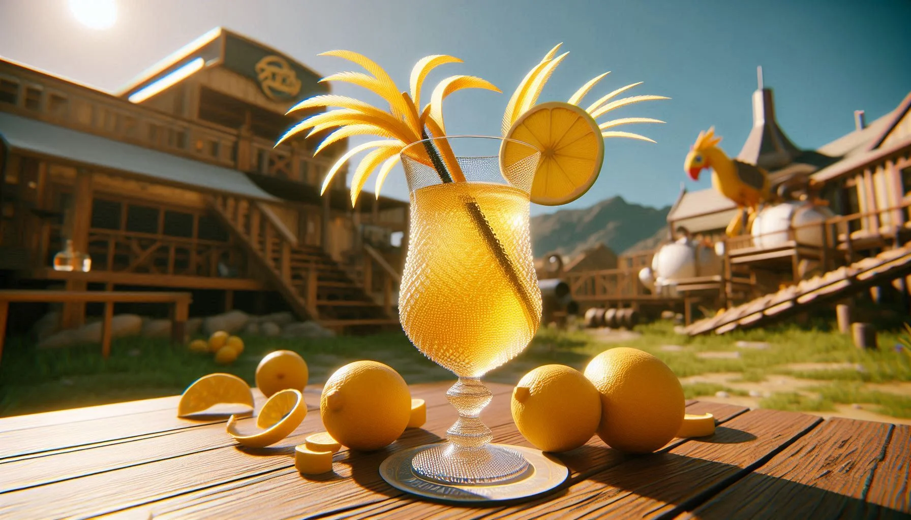 Chocobo’s Neck: A Final Fantasy Cocktail with a Tropical Twist